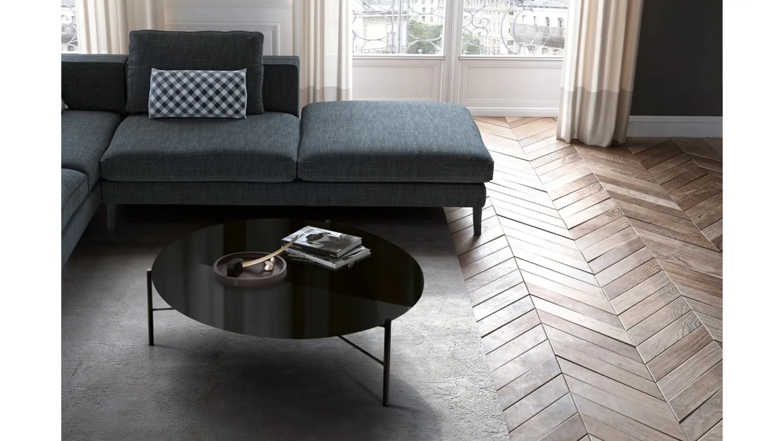 Jack side table with crystal top by Eforma