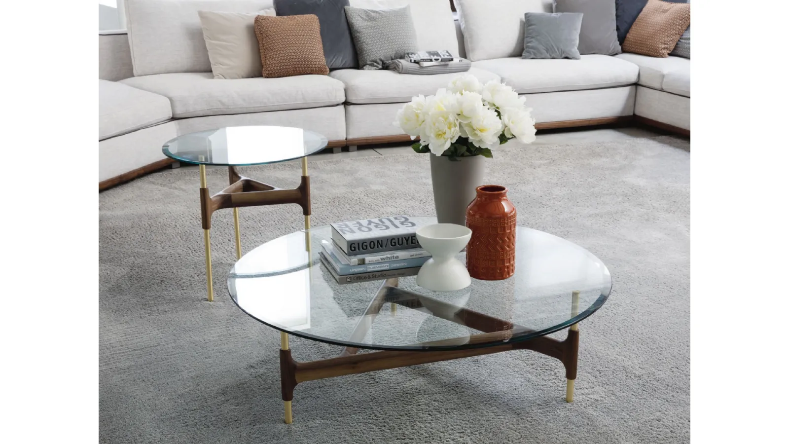 Joint Glass Coffee Table by Porada