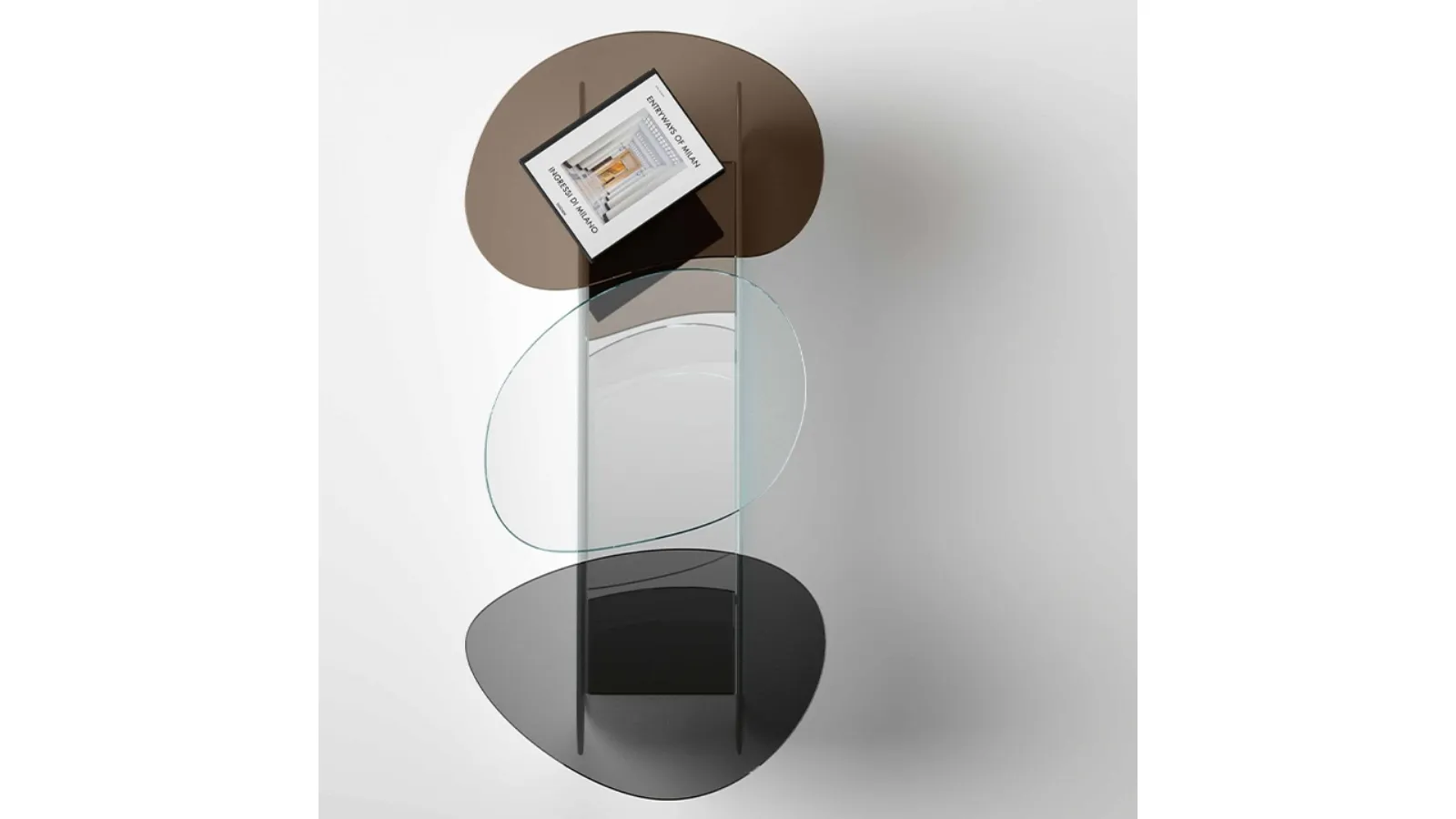 Design glass coffee table Lilypad by Tonelli