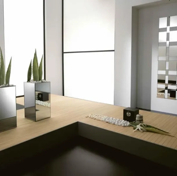 Lingo vase with mirror coating by Tonelli