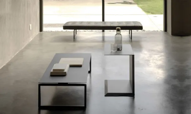 Ludwig coffee table upholstered in Desirèe leather