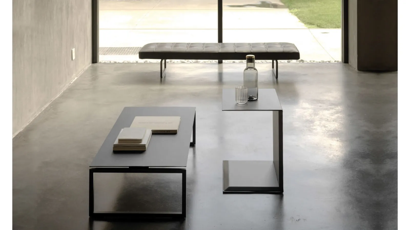 Ludwig coffee table upholstered in Desirèe leather