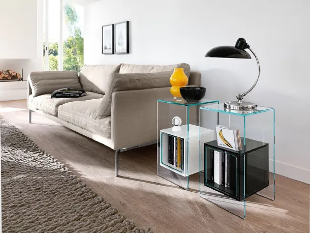 Magique glass coffee table by Fiam