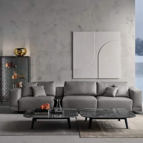 Magma Side Table with Fiam Marble Top