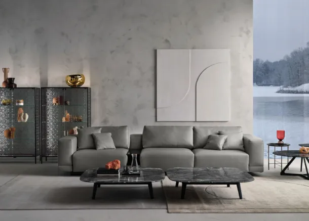 Magma Side Table with Fiam Marble Top