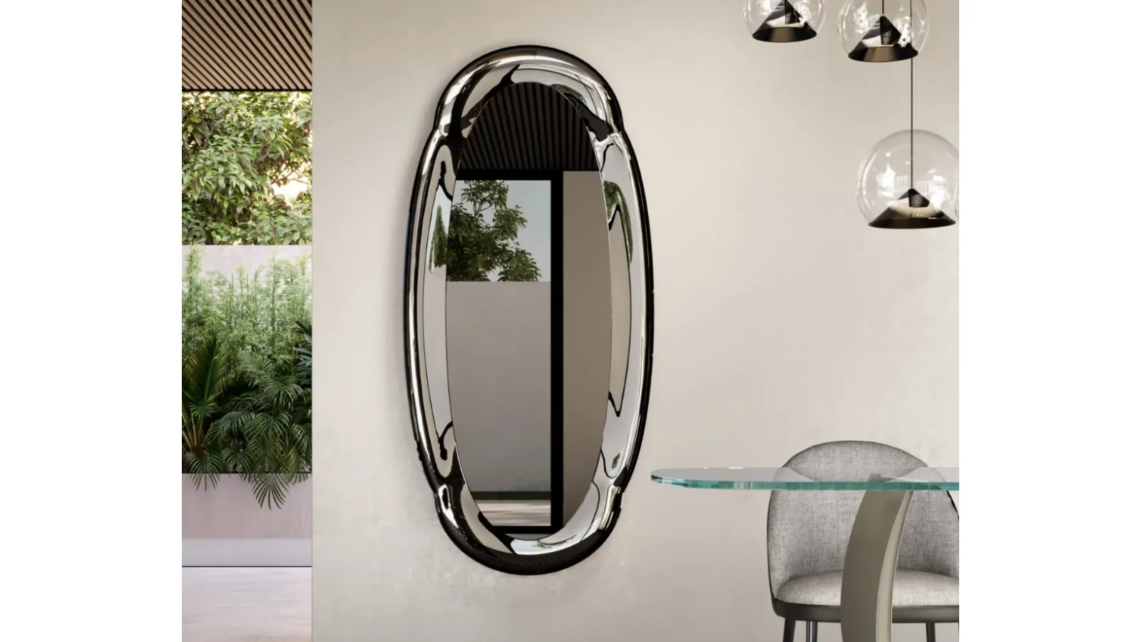 Matisse glass-framed mirror by Eforma