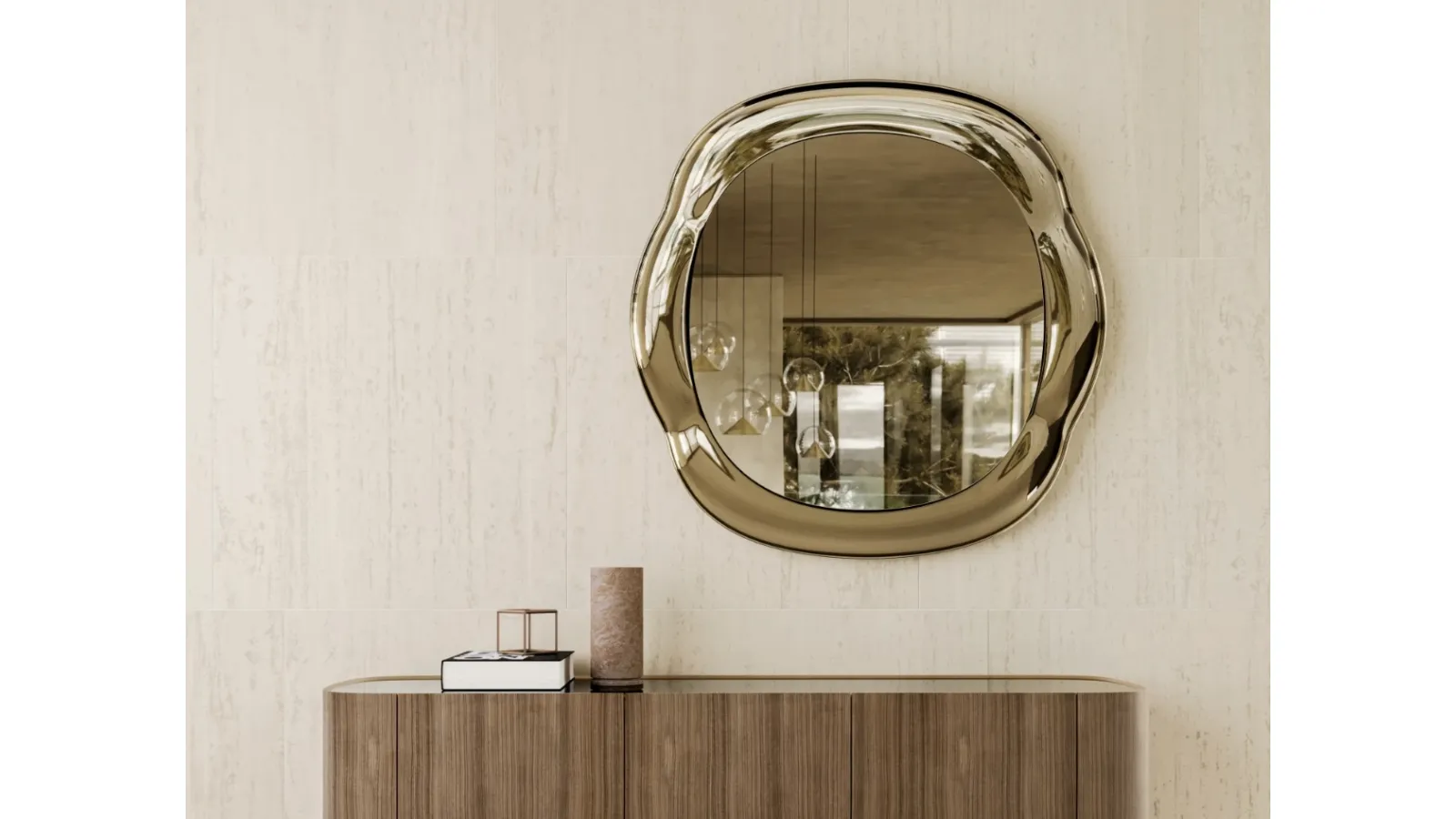 Matisse glass-framed mirror by Eforma