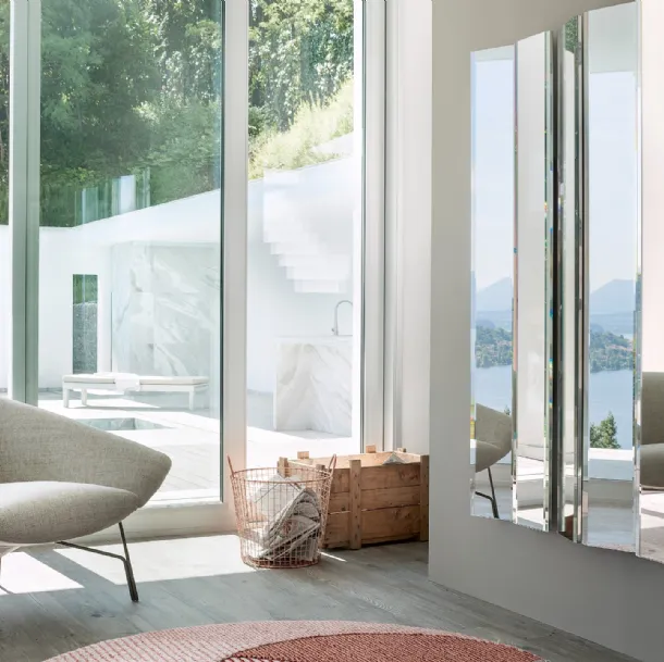 Mirage decorative modular wall mirror by Lema
