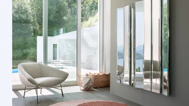 Mirage decorative modular wall mirror by Lema