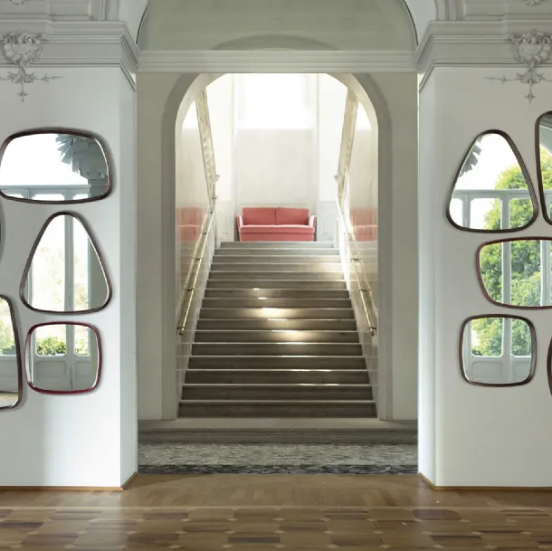 Mirrors with walnut frame by Porada