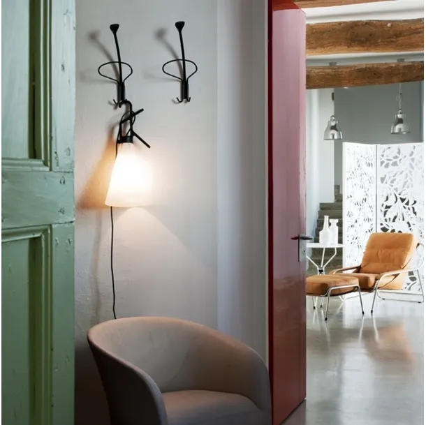 Scratch-resistant painted steel wall-mounted coat rack Museo by Zanotta