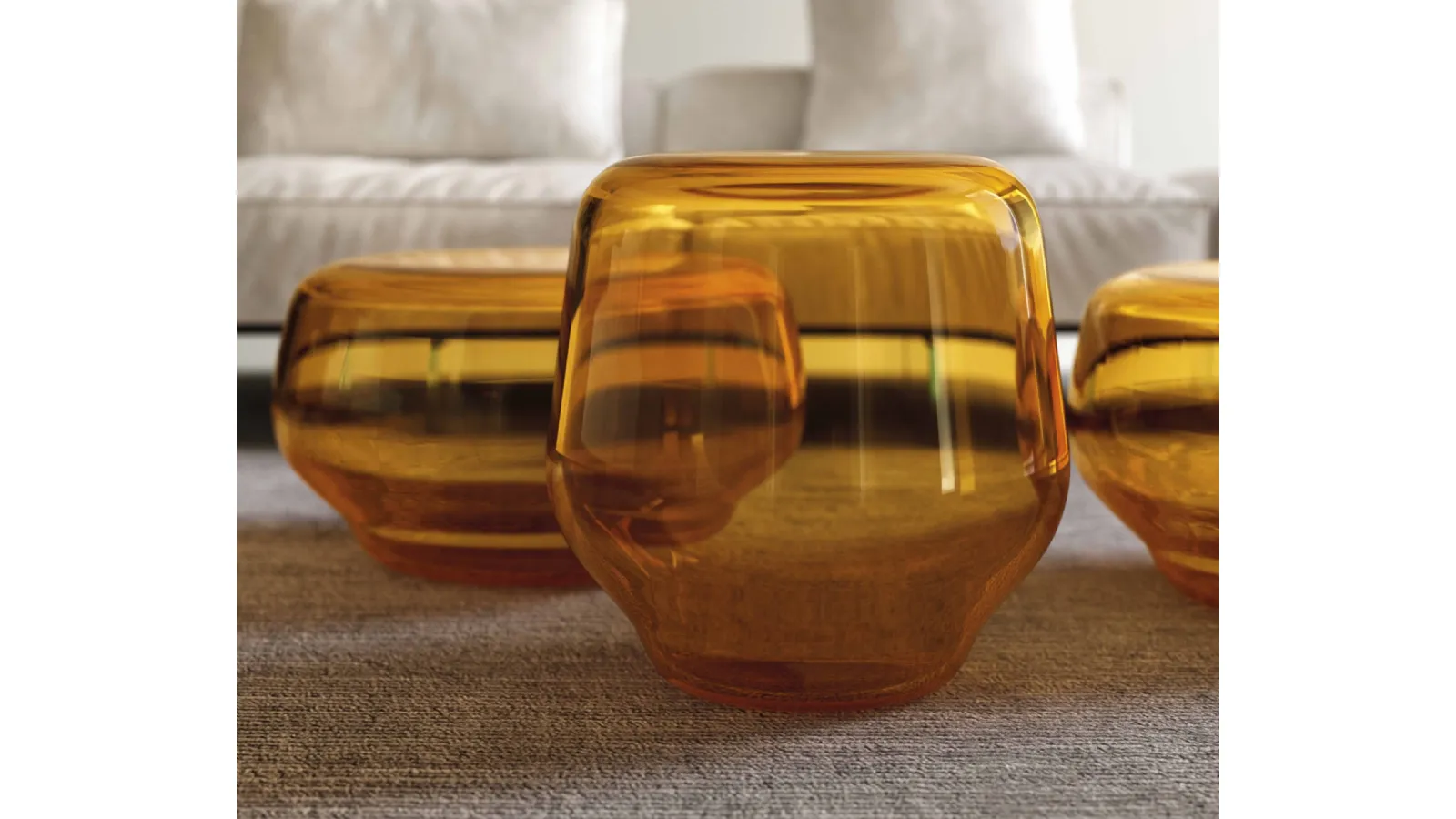 Oasis Blown Glass Coffee Table by Tonelli