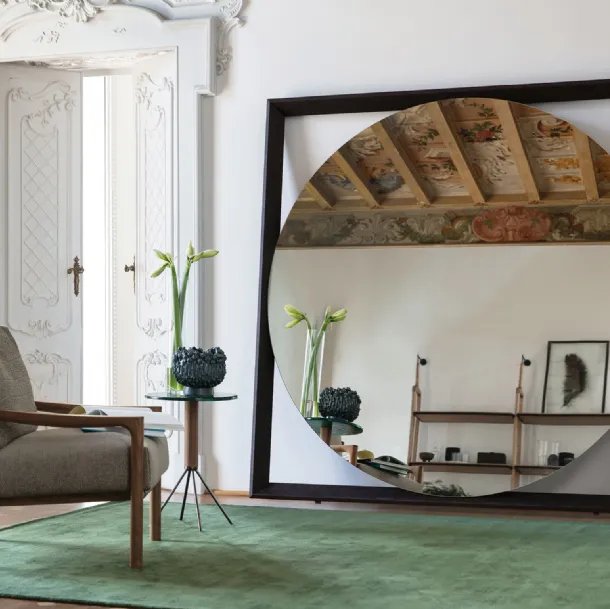 Odino mirror with ash wood frame by Porada