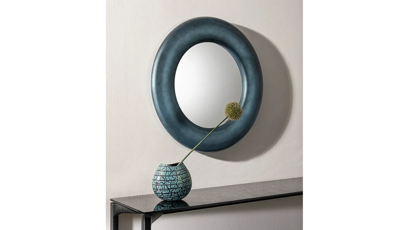 Orbit Mirror with Aluminum Frame by Sovet