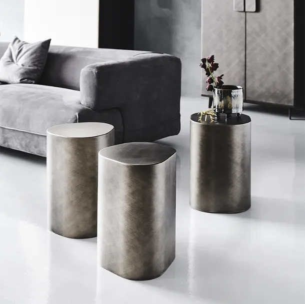 Pancho side table with steel frame by Cattelan Italia