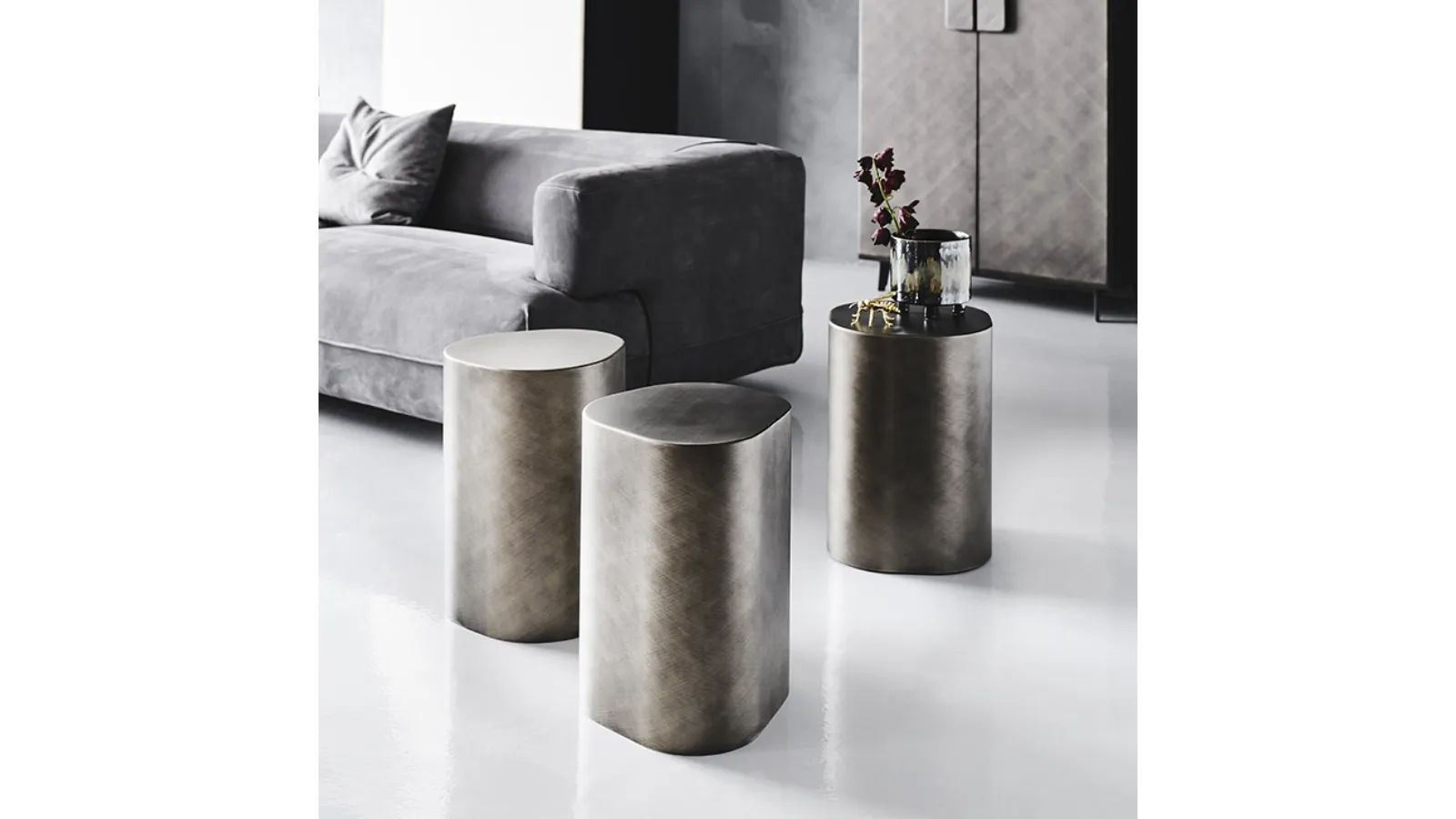 Pancho side table with steel frame by Cattelan Italia