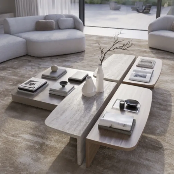 Pavilion marble side table by Vibieffe