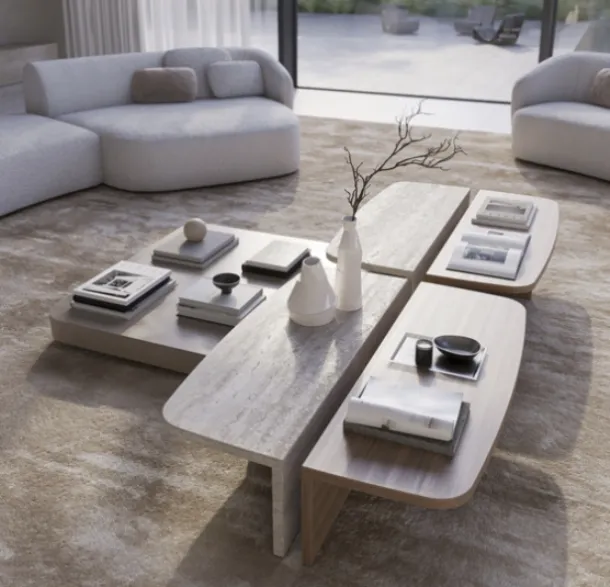 Pavilion marble side table by Vibieffe