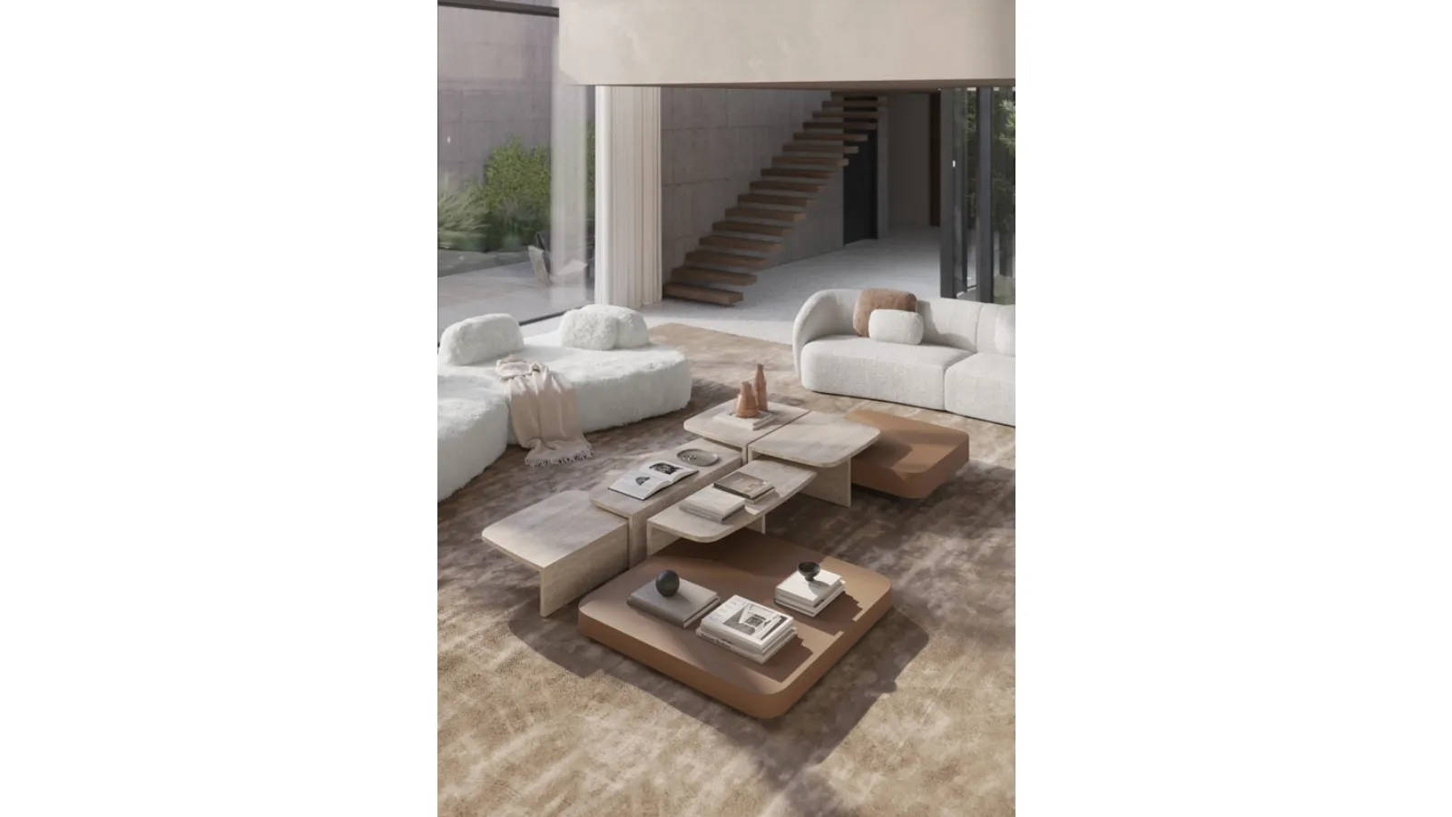 Pavilion marble side table by Vibieffe