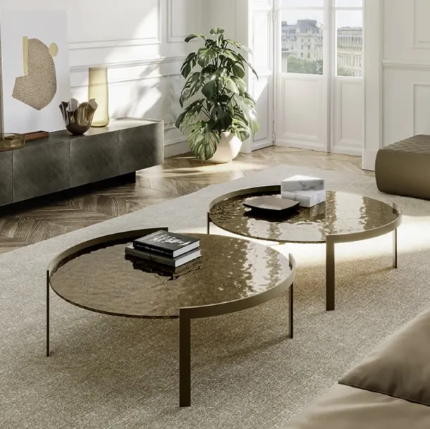 Perry glass coffee table by Eforma