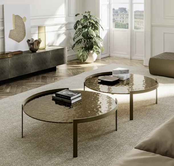 Perry glass coffee table by Eforma