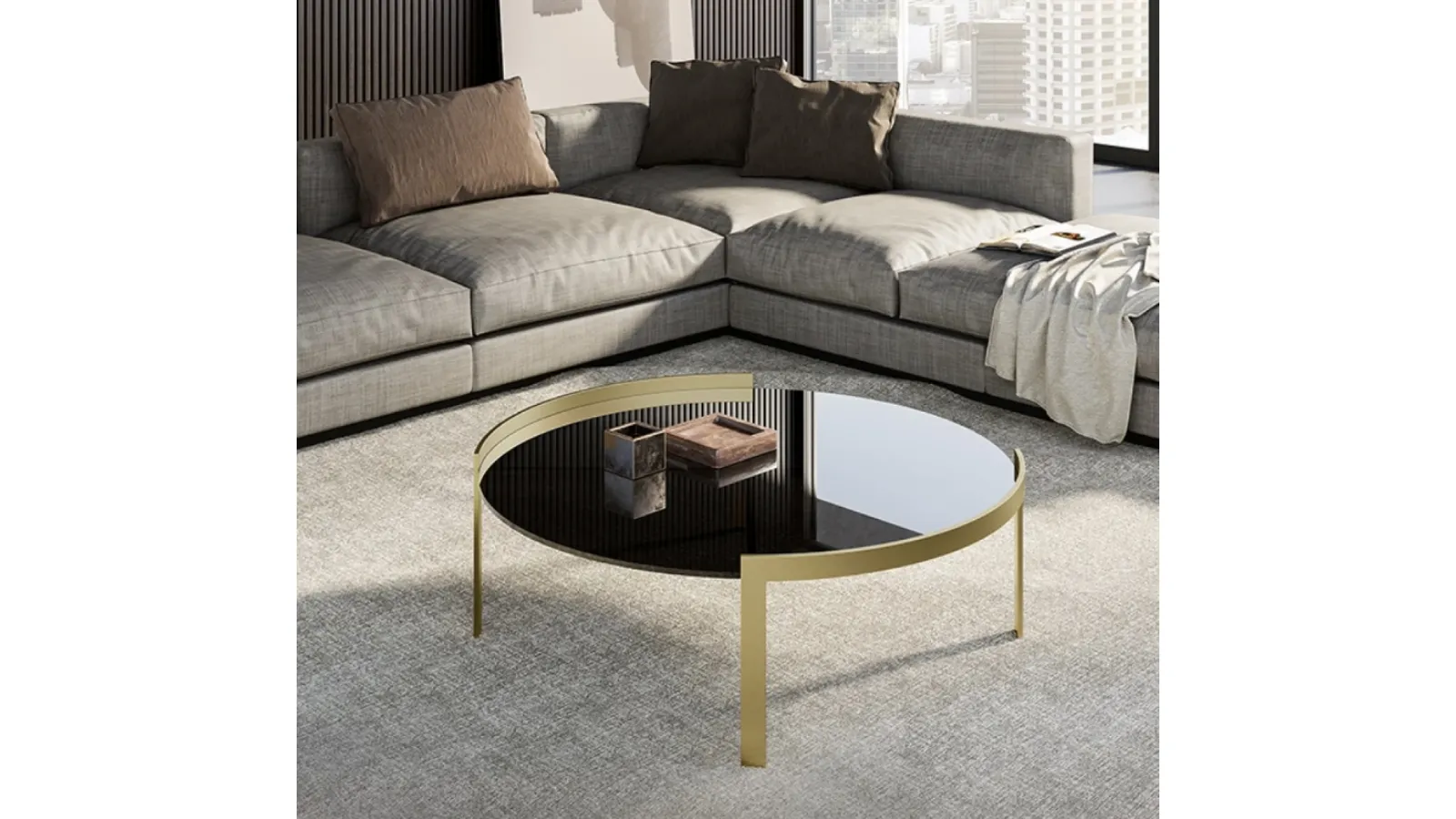 Perry glass coffee table by Eforma