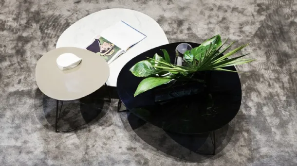 Pop coffee table with Vibieffe marble top