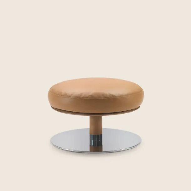 Eri Leather Pouf by Flexform