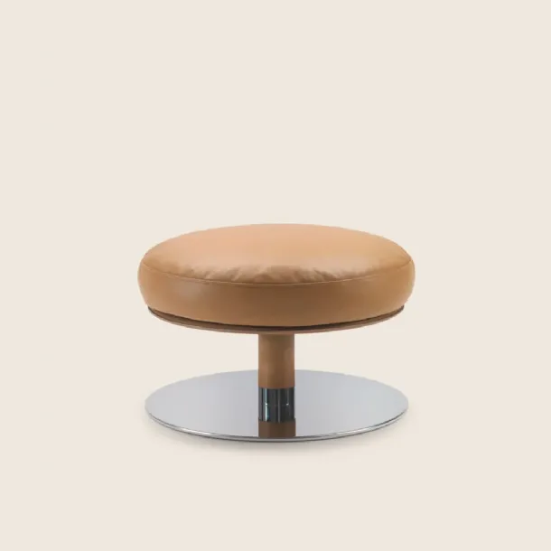 Eri Leather Pouf by Flexform