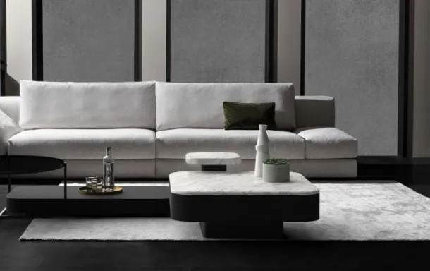 Quadri Tondo Marble Coffee Table from Vibieffe