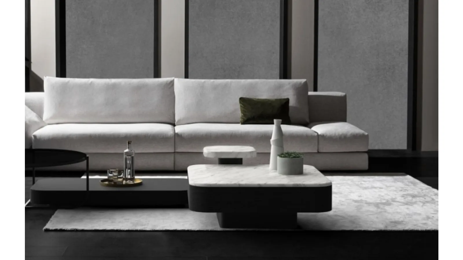 Quadri Tondo Marble Coffee Table from Vibieffe