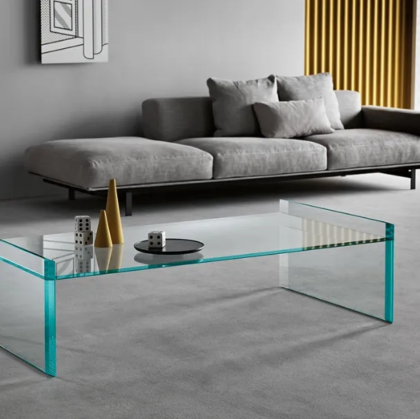 Quiller glass coffee table by Tonelli