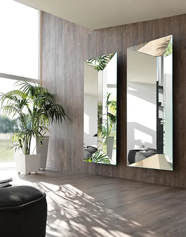 Reverso Mirror with Inclined Surfaces by Fiam