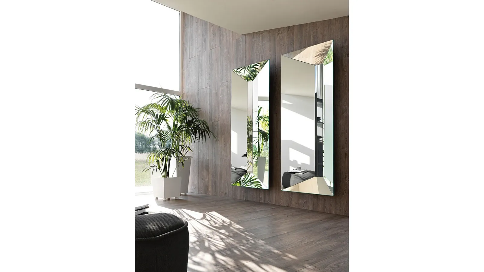 Reverso Mirror with Inclined Surfaces by Fiam