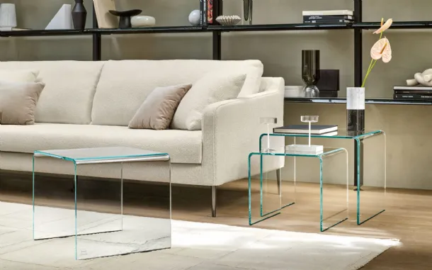 Rialto Tris di Fiam glass coffee table