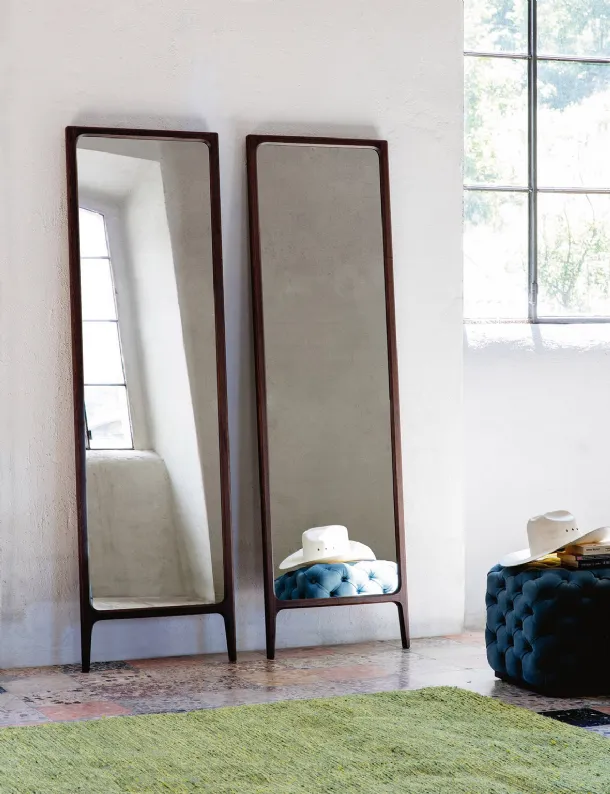 Rimmel floor mirror with a Porada wooden frame