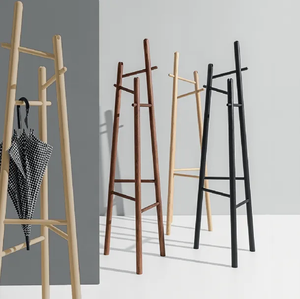 Sakti Coat Rack in Ash, Walnut, Natural and Black finishes by Sovet