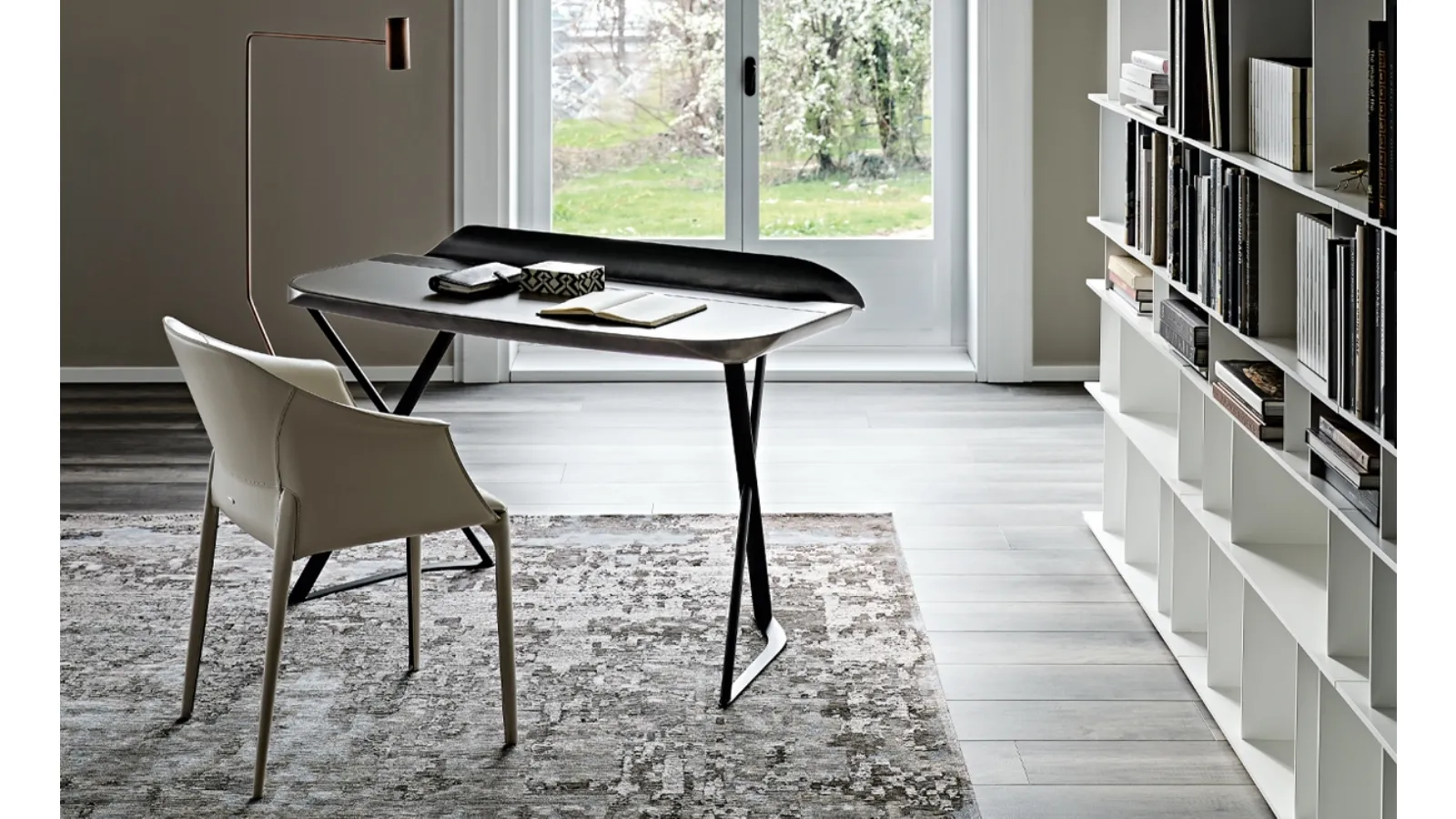 Cocoon Leather Desk by Cattelan Italia