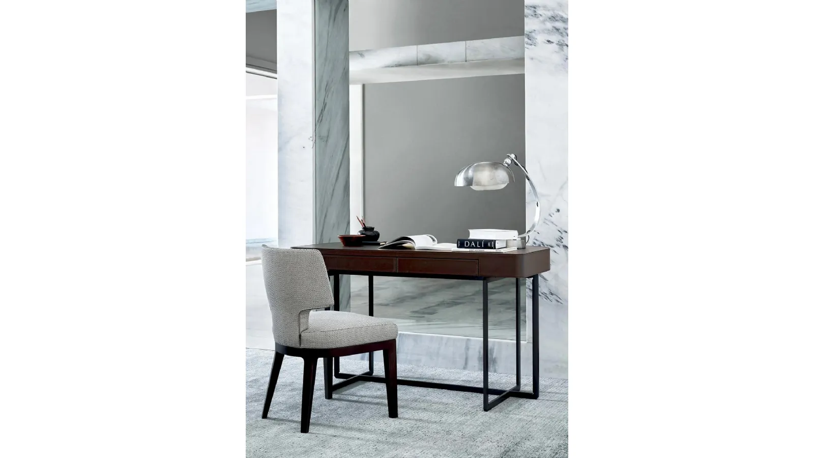 Marmaduke Desk with Flexform Leather Top