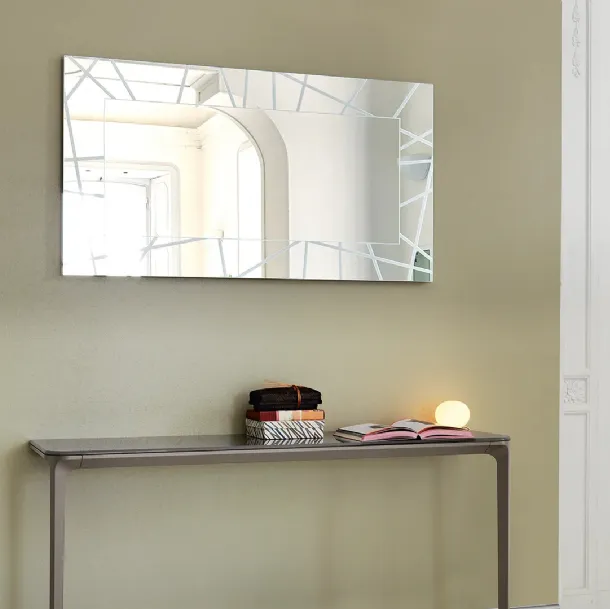 Segment Mirror with an engraved segmented border, highly impactful and suitable for any room by Sovet