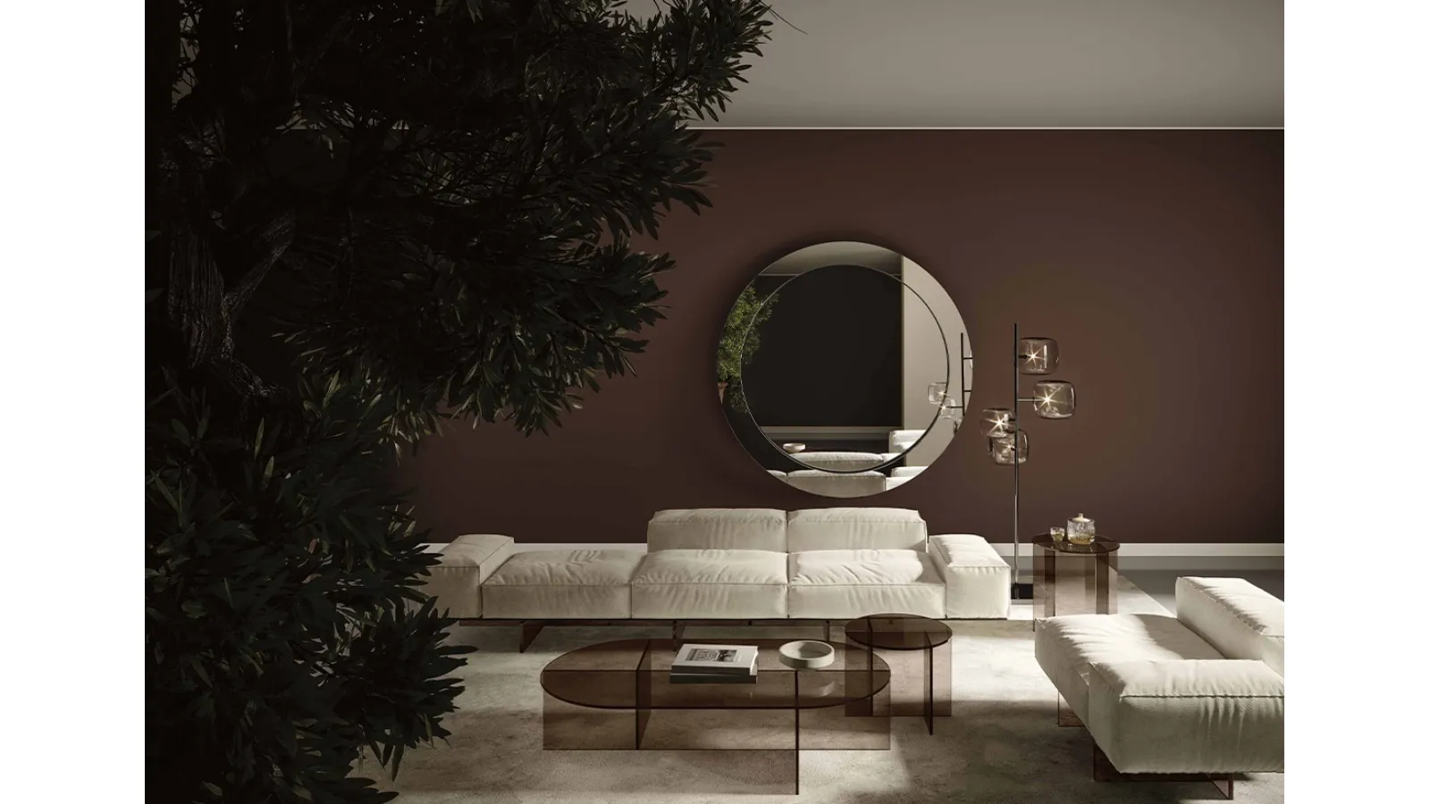 Sestante Glass Coffee Table by Tonelli