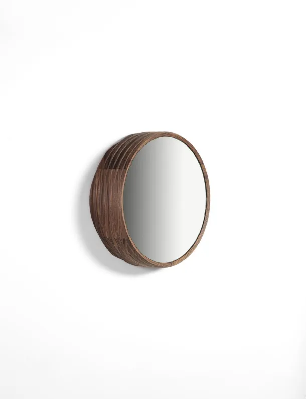 Slice Mirror with solid Canaletto Walnut frame by Porada