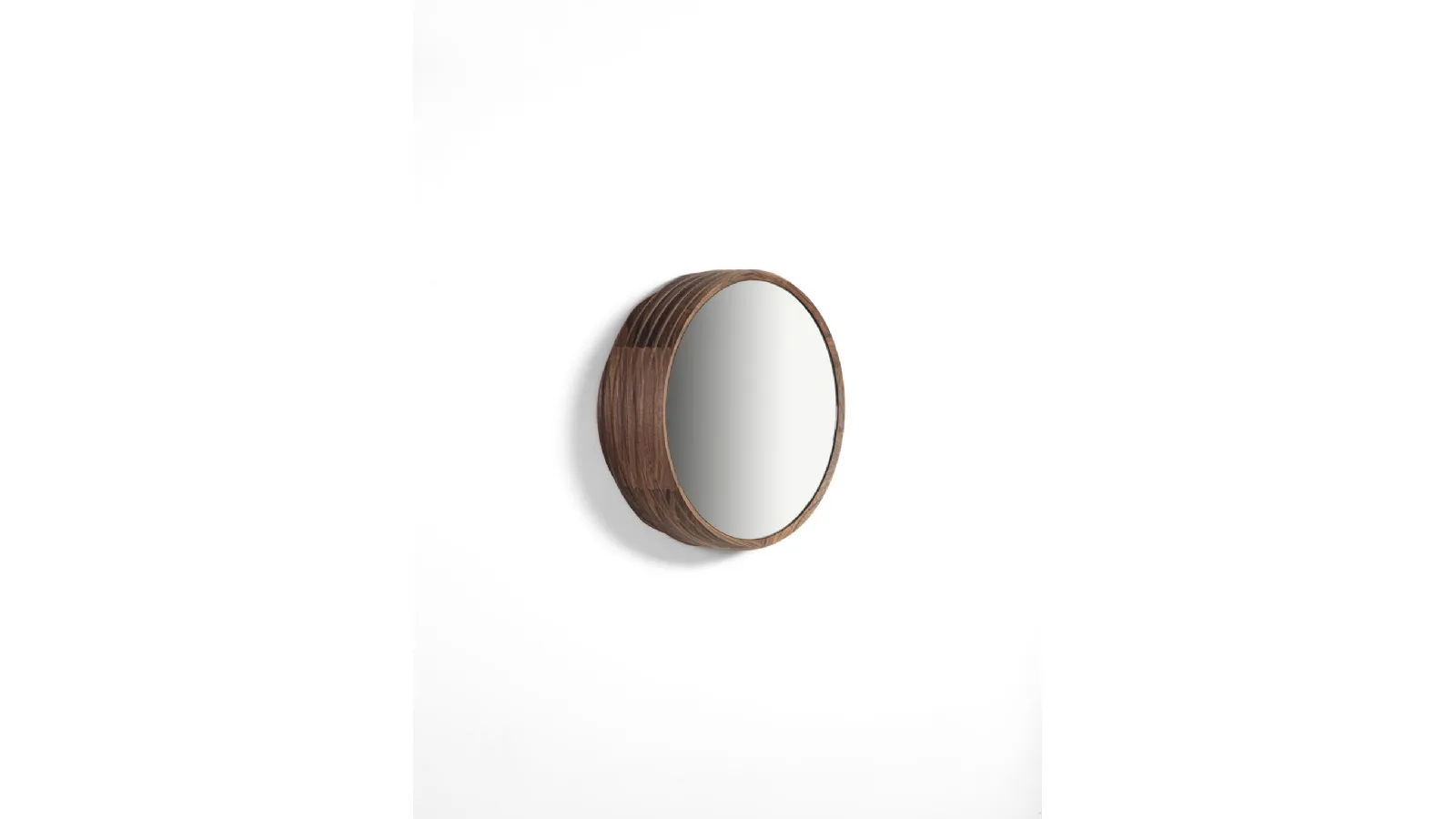 Slice Mirror with solid Canaletto Walnut frame by Porada