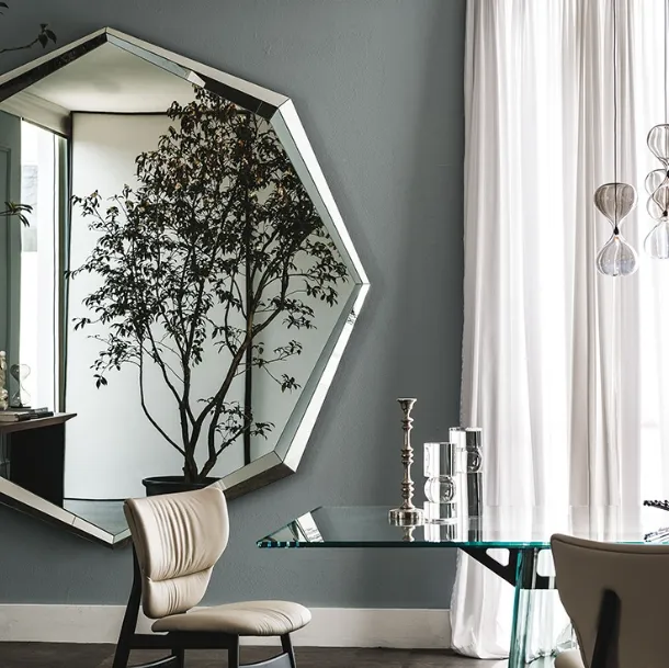 Emerald Magnum Mirror in mirrored glass by Cattelan Italia