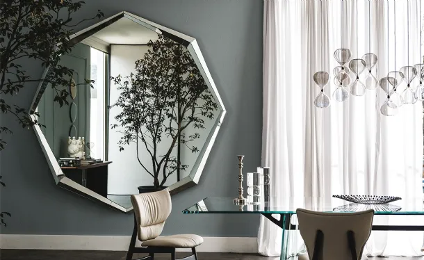 Emerald Magnum Mirror in mirrored glass by Cattelan Italia
