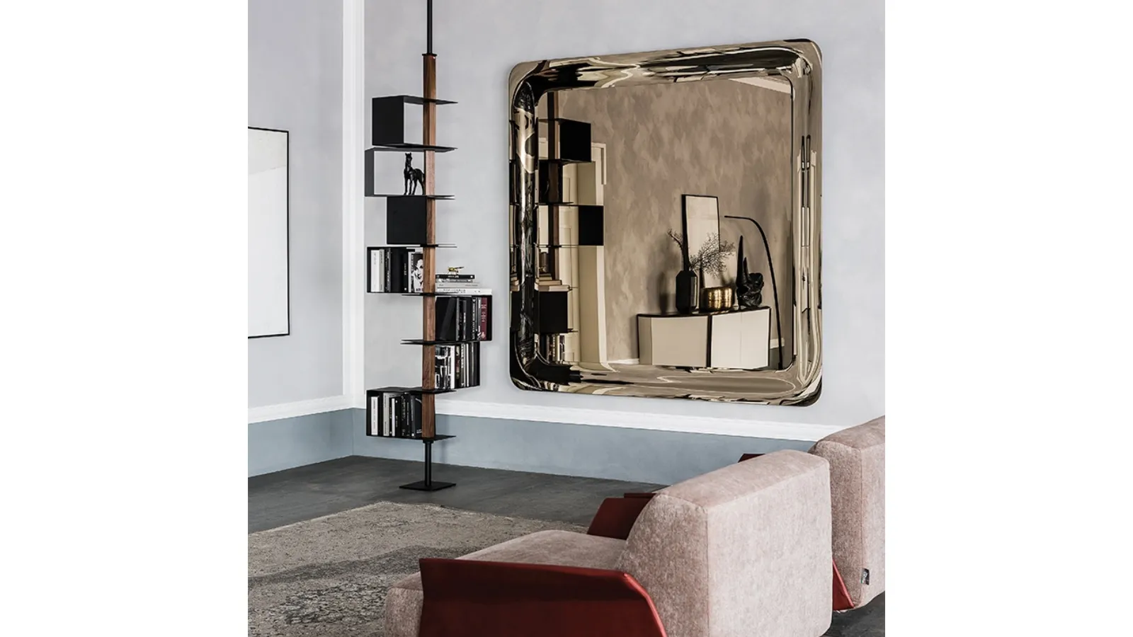 Glenn Magnum mirrored glass wall mirror by Cattelan Italia