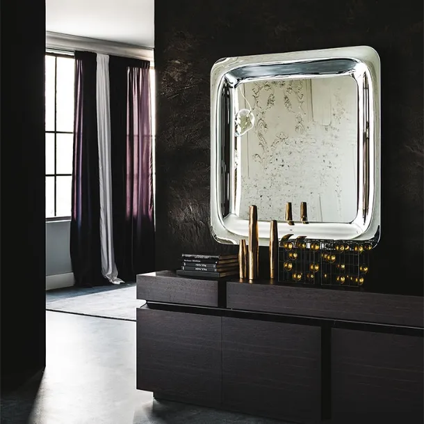 Glenn mirrored glass wall mirror by Cattelan Italia