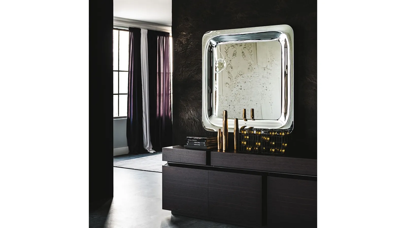 Glenn mirrored glass wall mirror by Cattelan Italia