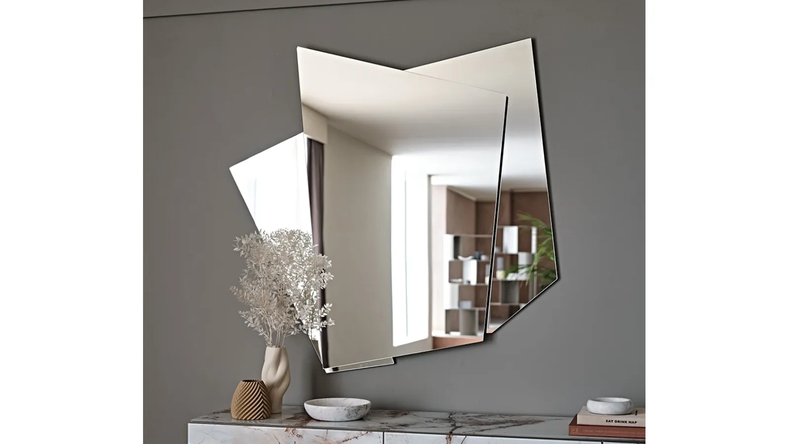 Three-level mirror Risiko by Cattelan Italia