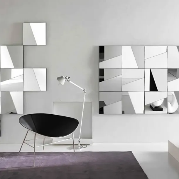Mirror with concave and convex sections that create multiple matching solutions States of Mind by Tonelli